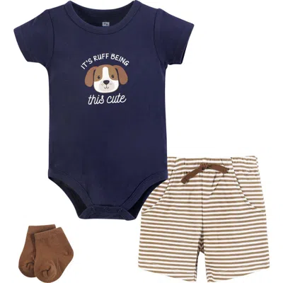 Hudson Baby Bodysuit, Short And Sock In Multi