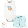 Hudson Baby Bodysuit, Short And Sock In Multi