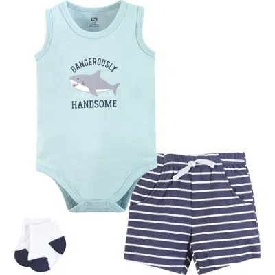 Hudson Baby Bodysuit, Short And Sock In Multi