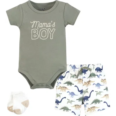 Hudson Baby Bodysuit, Short And Sock In Multi