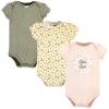 Hudson Baby Comfortable All-cotton Bodysuit 3pk In Multi