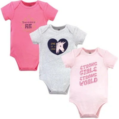 Hudson Baby Comfortable All-cotton Bodysuit 3pk In Multi