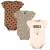 Hudson Baby Comfortable All-cotton Bodysuit 3pk In Multi