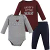 Hudson Baby Coordinated 3-piece Outfit With Long-sleeve Bodysuit & Pants In Multi
