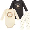 Hudson Baby Coordinated 3-piece Outfit With Long-sleeve Bodysuit & Pants In Multi