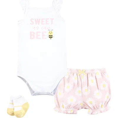 Hudson Baby Coordinated Bodysuit Outfit With Shorts And Socks In Multi