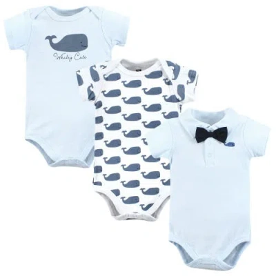 Hudson Baby Cotton 3-piece Bodysuit Bundle In Blue