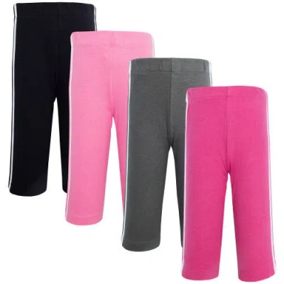 Hudson Baby Cotton Athletic Pants 4pk In Multi