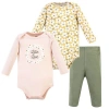 Hudson Baby Cotton Bodysuit And Pant Set In Green