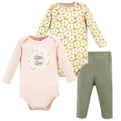 Hudson Baby Cotton Bodysuit And Pant Set In Green