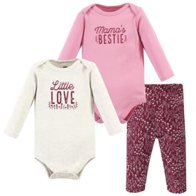 Hudson Baby Cotton Bodysuit And Pant Set In Pink