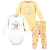 Hudson Baby Cotton Bodysuit And Pant Set In Yellow