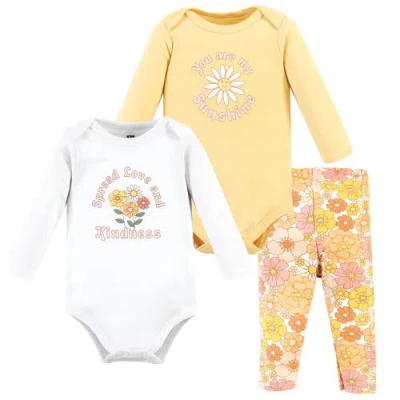 Hudson Baby Cotton Bodysuit And Pant Set In Yellow