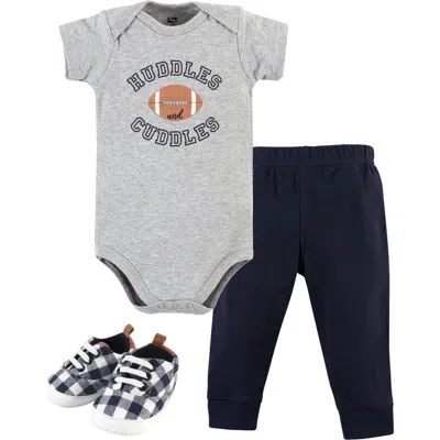 Hudson Baby Cotton Bodysuit, Pant And Shoe Set In Multi