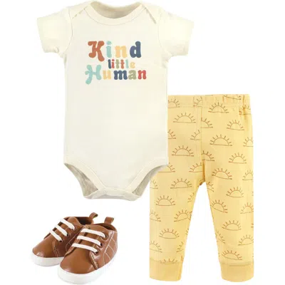 Hudson Baby Cotton Bodysuit, Pant And Shoe Set In Multi