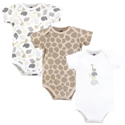 Hudson Baby Cotton Bodysuits 3-pack In White