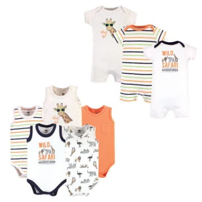 Hudson Baby Cotton Bodysuits And Rompers, 8-piece In Multi