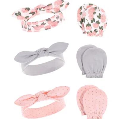 Hudson Baby Cotton Headband And Scratch Mitten Set In Multi