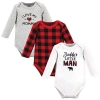 Hudson Baby Cotton Long-sleeve Bodysuit 3pk In Multi