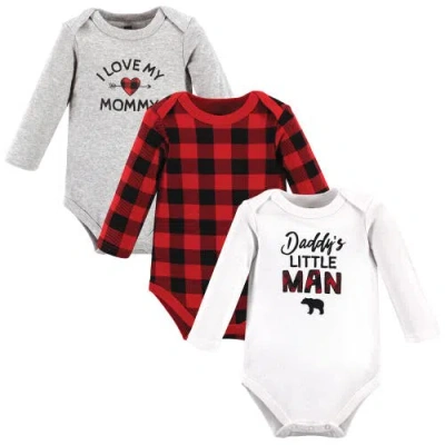 Hudson Baby Cotton Long-sleeve Bodysuit 3pk In Multi