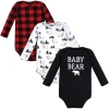 Hudson Baby Cotton Long-sleeve Bodysuit 3pk In Multi