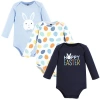 Hudson Baby Cotton Long-sleeve Bodysuit 3pk In Multi
