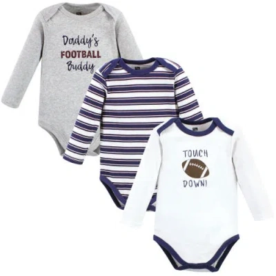 Hudson Baby Cotton Long-sleeve Bodysuit 3pk In Multi