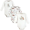 Hudson Baby Cotton Long-sleeve Bodysuit 3pk In Multi