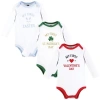 Hudson Baby Cotton Long-sleeve Bodysuit 3pk In White