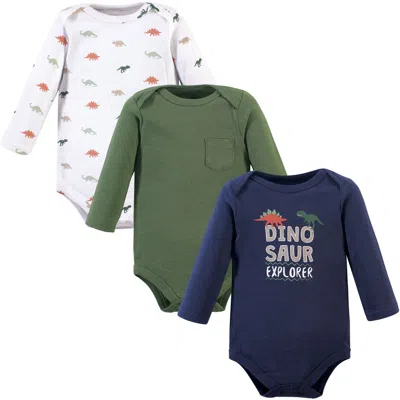 Hudson Baby Cotton Long-sleeve Bodysuits 3-pack In Multi