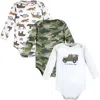 Hudson Baby Cotton Long-sleeve Bodysuits 3-pack In Multi