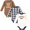 Hudson Baby Cotton Long-sleeve Bodysuits 3-pack In Multi