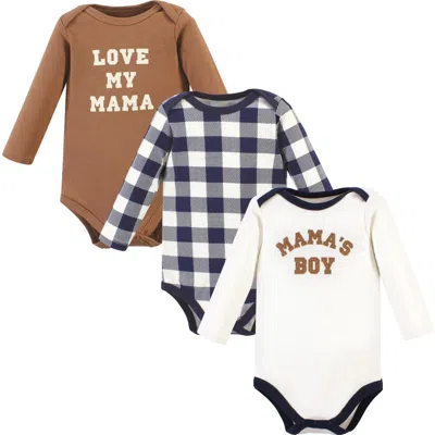 Hudson Baby Cotton Long-sleeve Bodysuits 3-pack In Multi