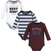 Hudson Baby Cotton Long-sleeve Bodysuits 3-pack In Multi