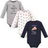 Hudson Baby Cotton Long-sleeve Bodysuits 3-pack In Multi