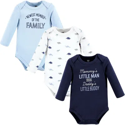 Hudson Baby Cotton Long-sleeve Bodysuits 3-pack In Multi