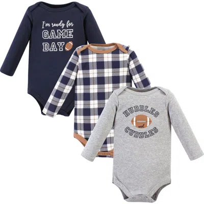 Hudson Baby Cotton Long-sleeve Bodysuits 3-pack In Multi