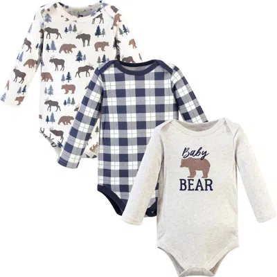 Hudson Baby Cotton Long-sleeve Bodysuits 3-pack In Multi