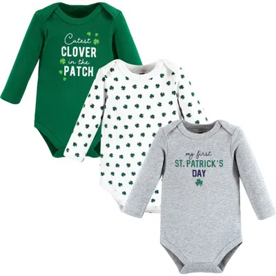 Hudson Baby Cotton Long-sleeve Bodysuits 3-pack In Multi