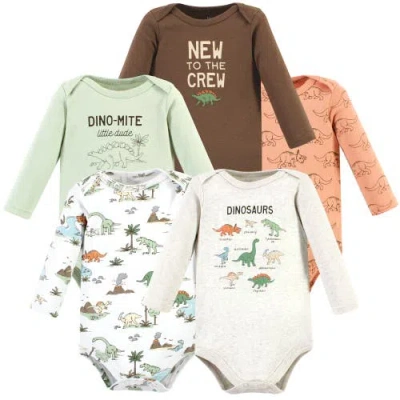Hudson Baby Kids'  Cotton Long-sleeve Bodysuits 5-pack In Multi