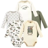 Hudson Baby Kids'  Cotton Long-sleeve Bodysuits 5-pack In Multi