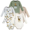 Hudson Baby Kids'  Cotton Long-sleeve Bodysuits 5-pack In Multi