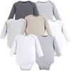 Hudson Baby Kids'  Cotton Long-sleeve Bodysuits 7-pack In Multi