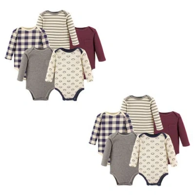 Hudson Baby Kids'  Cotton Long-sleeve One-piece Garment In Multi