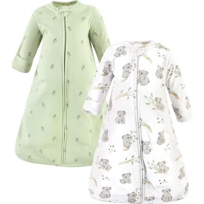 Hudson Baby Cotton Long-sleeve Wearable Sleeping Bag In Green