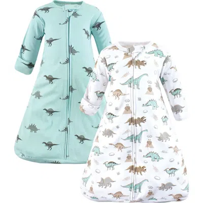 Hudson Baby Cotton Long-sleeve Wearable Sleeping Bag In Multi