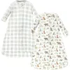 Hudson Baby Cotton Long-sleeve Wearable Sleeping Bag, Sack, Blanket In White