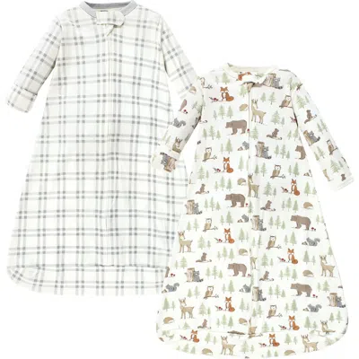 Hudson Baby Cotton Long-sleeve Wearable Sleeping Bag, Sack, Blanket In White