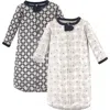 Hudson Baby Cotton Long-sleeve Wearable Sleeping Bag, Sack, Blanket In Multi