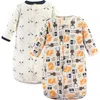 Hudson Baby Cotton Long-sleeve Wearable Sleeping Bag, Sack, Blanket In Multi